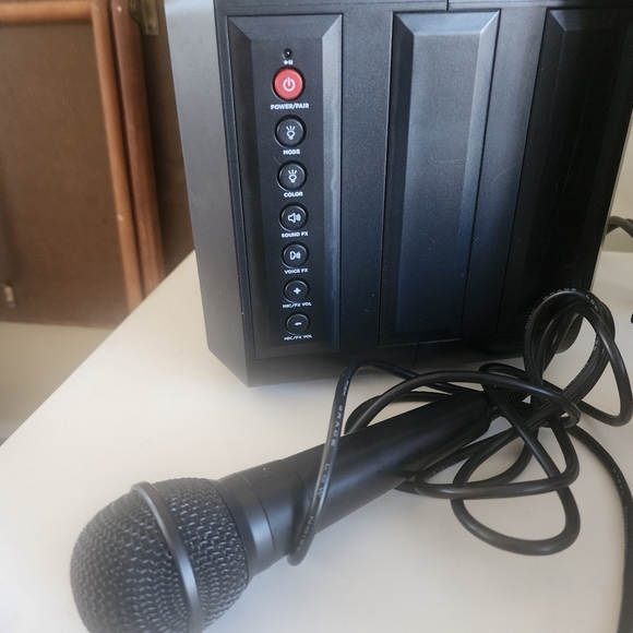 Black Karaoke Machine with Microphone - Picture 6 of 6